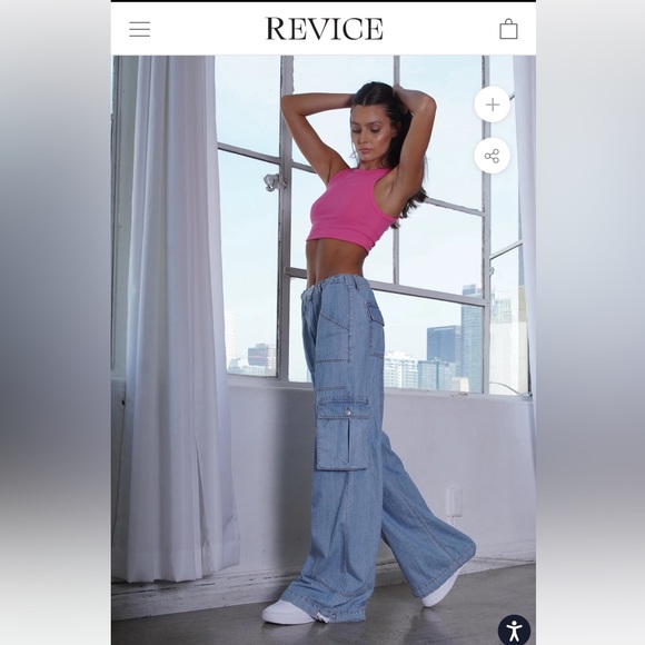 Revise Cargo Parachute Jeans Size Small - Picture 3 of 8